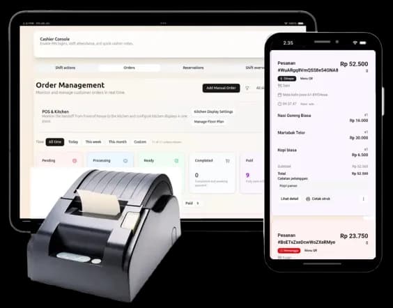 Tampilan Kasir/POS System di Leycra